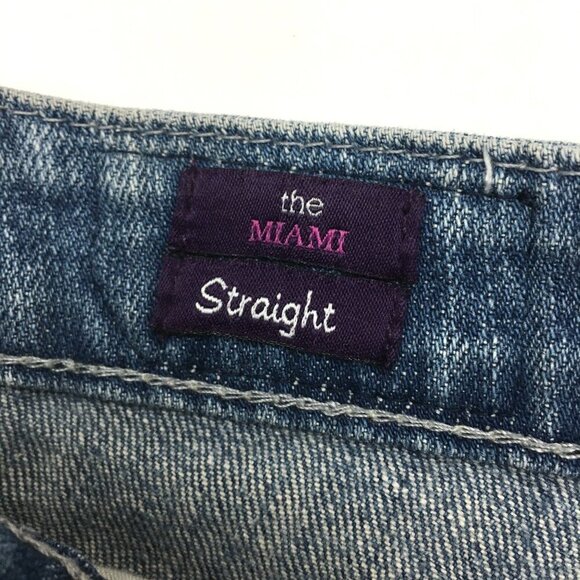 Vigoss Women's Jeans The Miami Straight Leg Distressed size juniors 7/8 - Picture 4 of 11